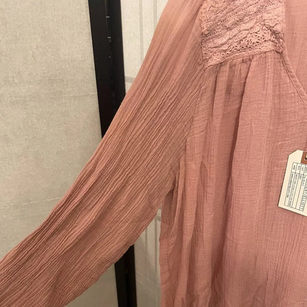 Current/Elliott Bohemian Coral Rose The Picnic Shirt - Picture 6 of 8